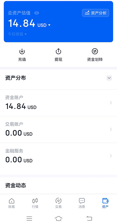 模拟 USDT 持仓界面